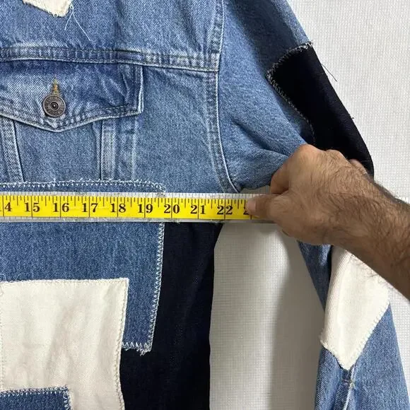 BDG Women's Size XS Oversized Patchwork Denim Trucker Jacket - Picture 7 of 8